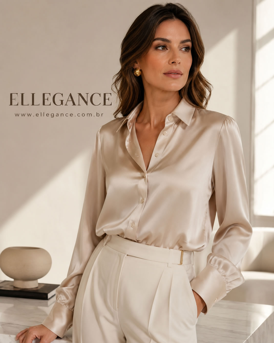 Blusa de cetim