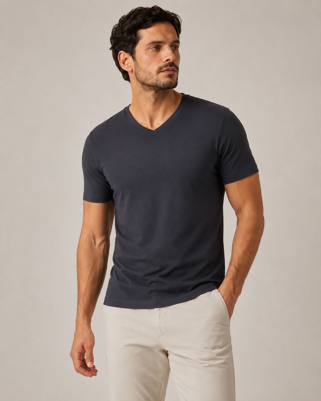 Camiseta gola V